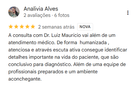 Depoimento Google Dr. Luiz Maurício Fonseca em Salvador, BA